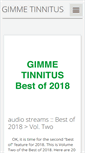 Mobile Screenshot of gimmetinnitus.com